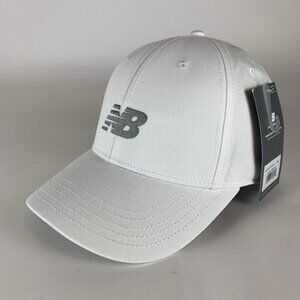New Balance Mens White Snapback Adjustable Hat New